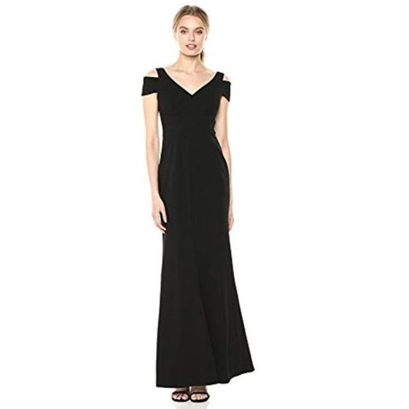 Calvin Klein Dresses & Skirts - CK Calvin Kelin cold shoulder black formal gown 6